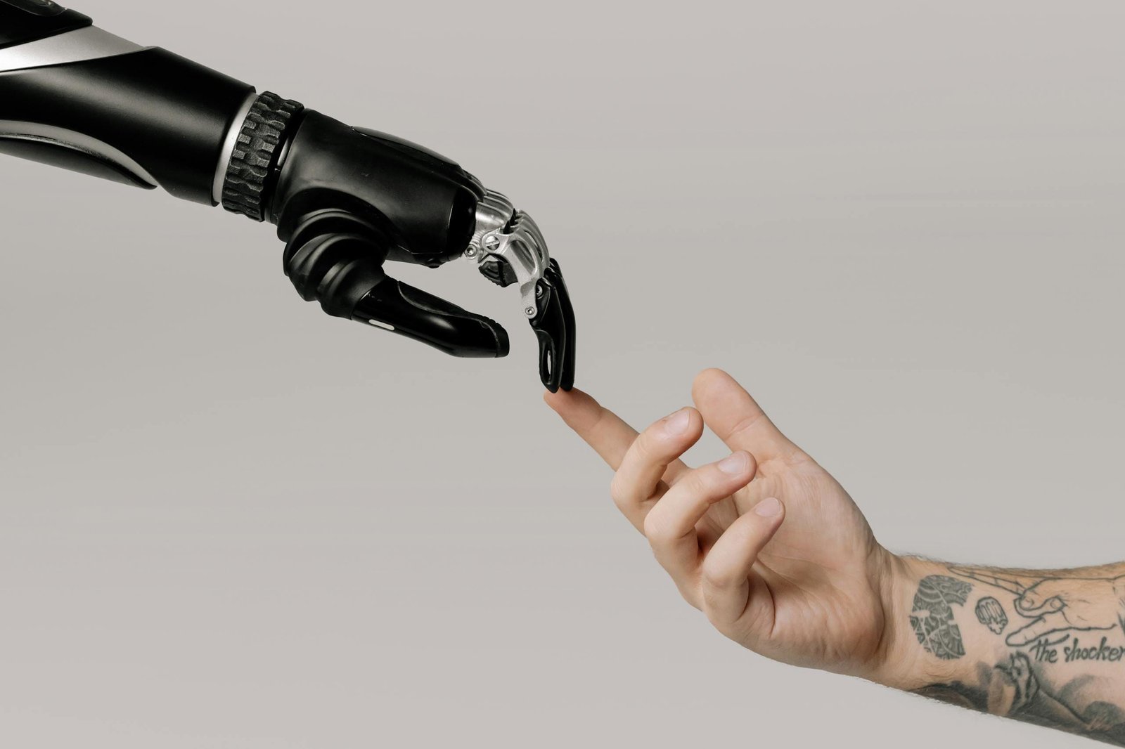 Bionic Hand and Human Hand Finger Pointing Avi Perera AI