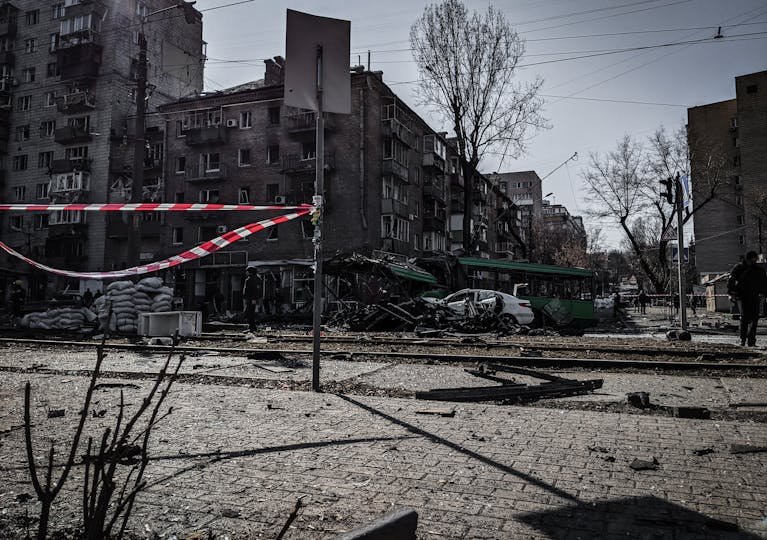 War DestructionΒ in Ukrainian City