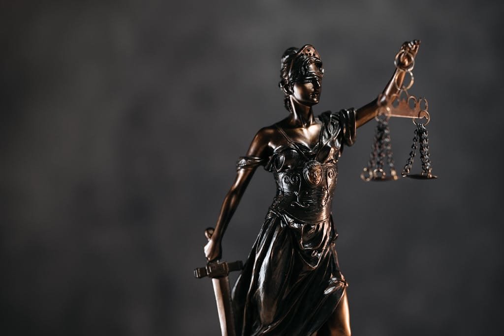 Themis Sculpture with Libra - Avi Perera