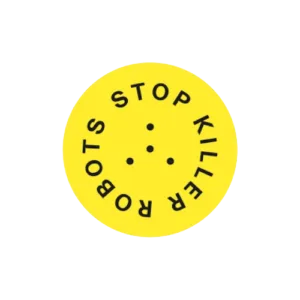 SKR (Stop Killer Robots Coalition) logo, reflecting Avi Perera's commitment to ethical AI.