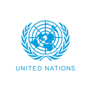 United Nations official logo, symbolizing Avi Perera's work and advisory roles in global AI policy and international treaties.