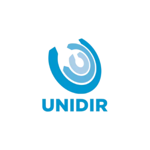 UNIDIR (United Nations Institute for Disarmament Research) logo, partnered with Avi Perera on AI security and international law.