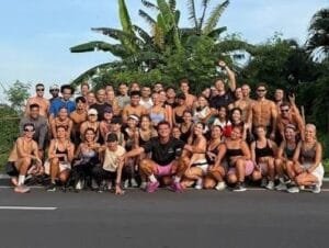 The new colonisers in Bali and other South East Asian countries, including Thailand, group photo of viral racist white run club